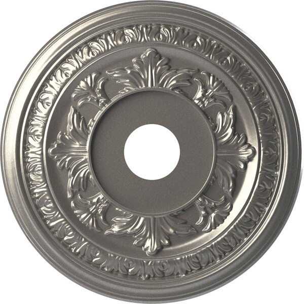 Ekena Millwork Baltimore Thermoformed PVC Ceiling Medallion Fits Canopies up to 7 3/4-in., Aged Dark Steel CMP19BACST - main